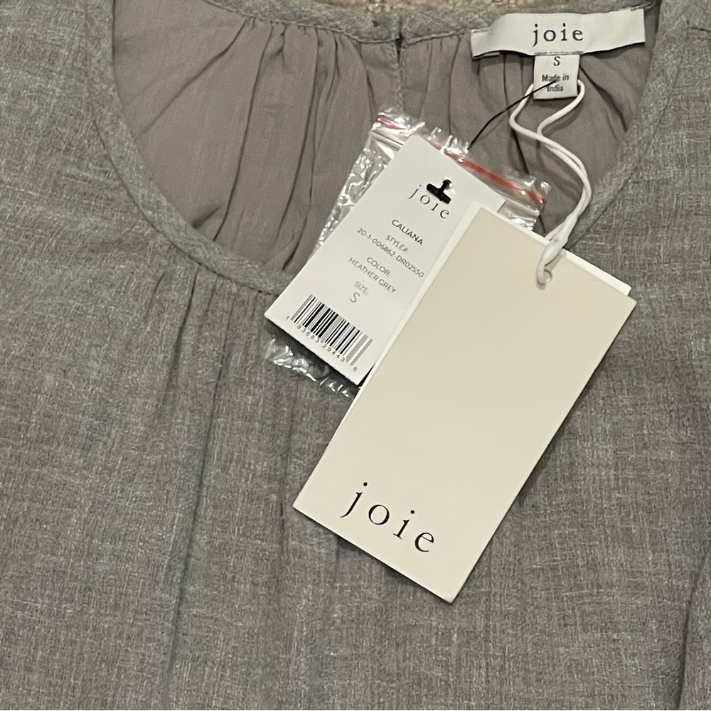 Joie Caliana Flutter Sleeve Dress Size Small Color Heather Gray New - Picture 4 of 4
